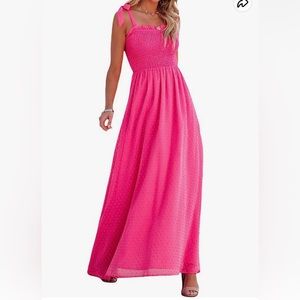 BRAND NEW Barbie pink magenta maxi dress